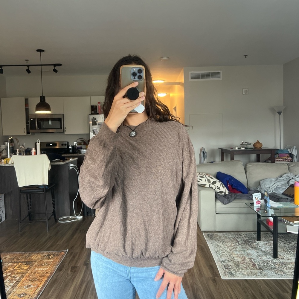 vintage brown crewneck sweater